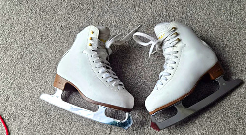 Graf white figure ice skates - figure,